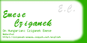 emese cziganek business card